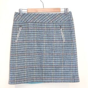 Talbots, Wool Blue/Black Checked Skirt, sz 6